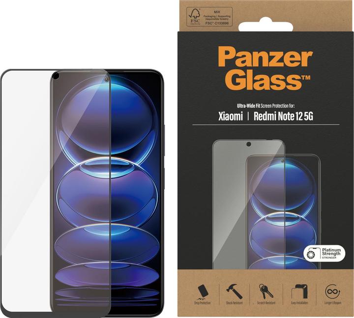 Produktbild PanzerGlass SP Xiaomi Redmi Note 12 5G UWF AB (1 Stk., Xiaomi Redmi Note 12 5G)