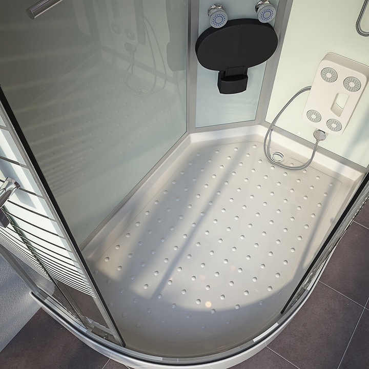 Produktbild Home Deluxe Dampfdusche mit Wasserfall Dampfsauna MANTA XL, 120x80x220cm - Links