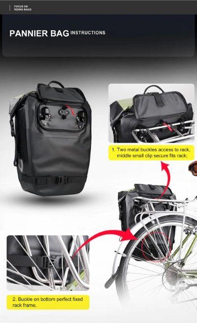 Actual product image Rhinowalk Velo Rucksack (27 l, Luggage carrier bag)
