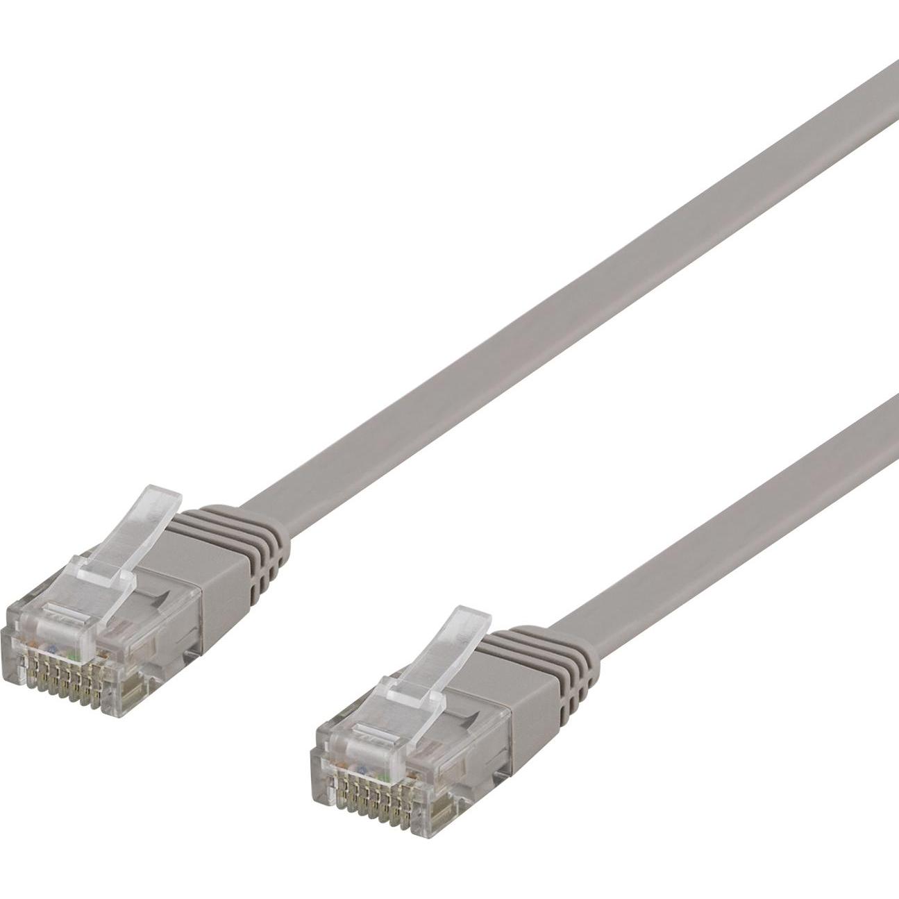 Deltaco patchkabel - 1.5 m - gra (U/UTP, CAT6, 1.50 m), Netzwerkkabel