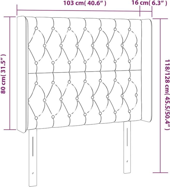 Produktbild vidaXL Kopfteil (93 x 16 x 88 cm)
