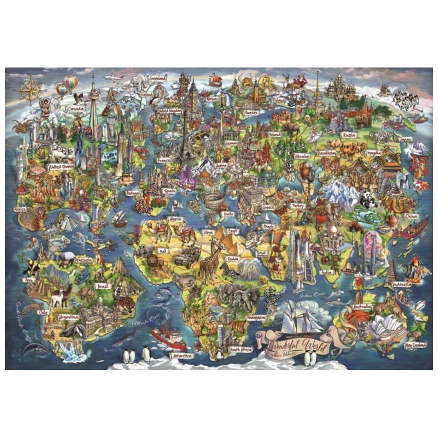 Thumbnail - Anatolian 4923 puzzle 3000 pcs. The monuments of the World (3000 Teile)