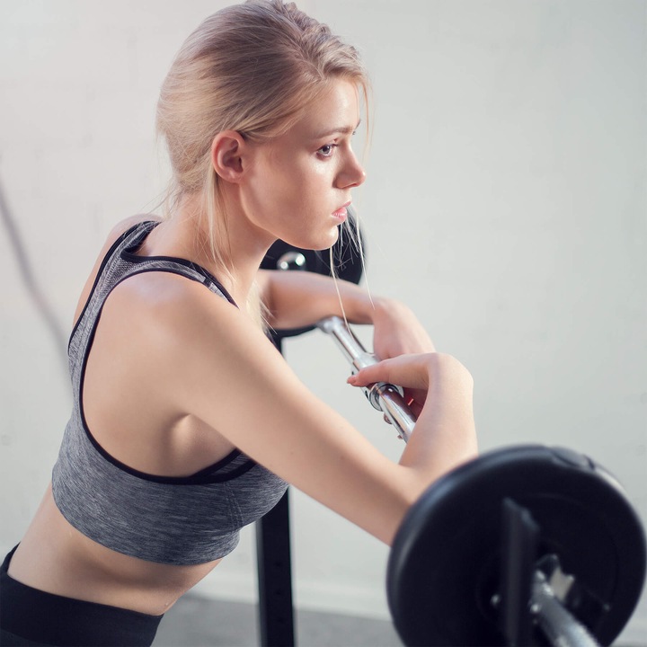 Actual product image tectake Barbell rack