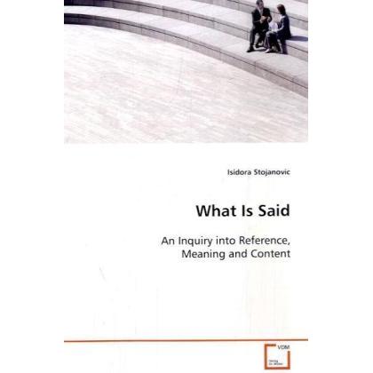 What Is Said, Sachbücher von Isidora Stojanovic