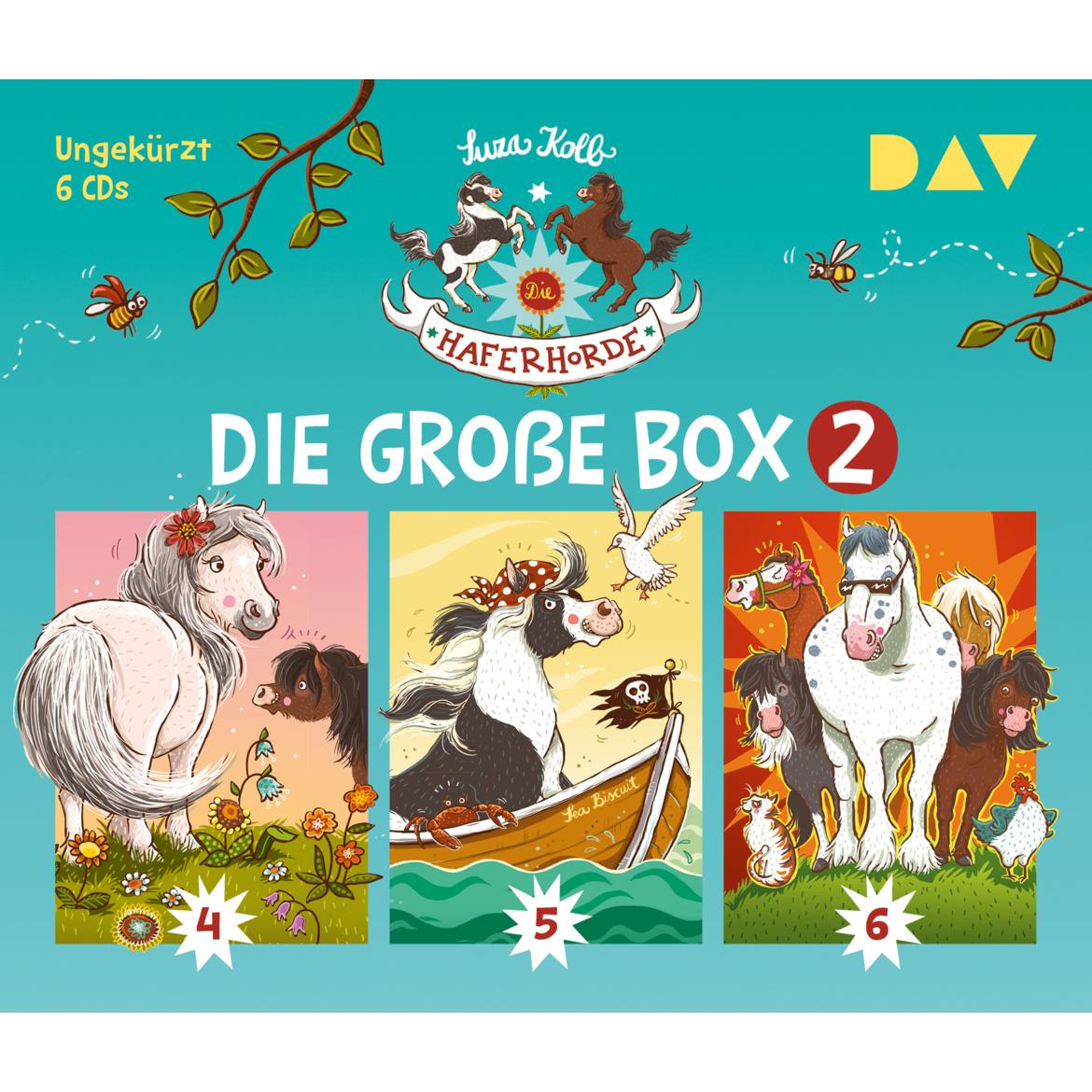 Die Haferhorde – Die grosse Box 2 (Teil 4-6), Hörbücher von Suza Kolb, Nina Dulleck, Sabine Stiepani, Bürger Lars Dietri...