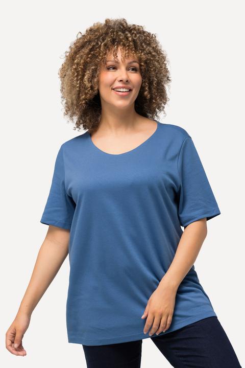 Immagine prodotto Ulla Popken Maglia aderente con davanti doppio, scollo a girocollo e mezze maniche (58)