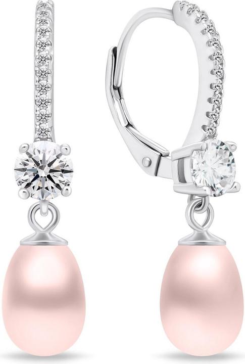 Produktbild Brilio Silver - Elegant silver earrings with pink pearls EA634WP