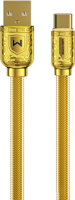 Wekome WDC-161 Sakin-Serie – USB-A-zu-USB-C-Schnellladeverbindungskabel 6A 1 m (Gold) (1 m)