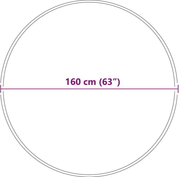 Actual product image VidaXL Cosy rug with latex base Grey ø160 cm (160 x 160 cm)