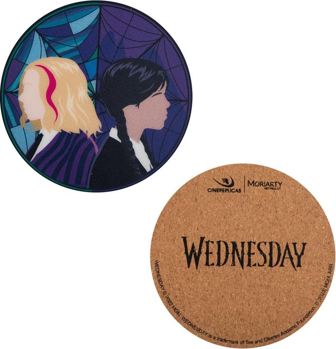 Actual product image Cinereplicas Wednesday Coaster 4-Pack (4 x, Glass coaster)