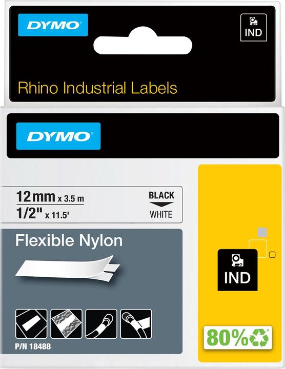 Produktbild Dymo Rhino Nylonband 18758 (1.20 cm, Weiss)