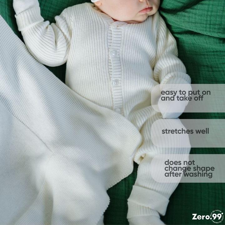 Image du produit Zero.99 Ensemble Nouveau-né 5 pièces – Couverture, Grenouillère à boutons, Moufles anti-griffures, C (50, 56, 62, 68)