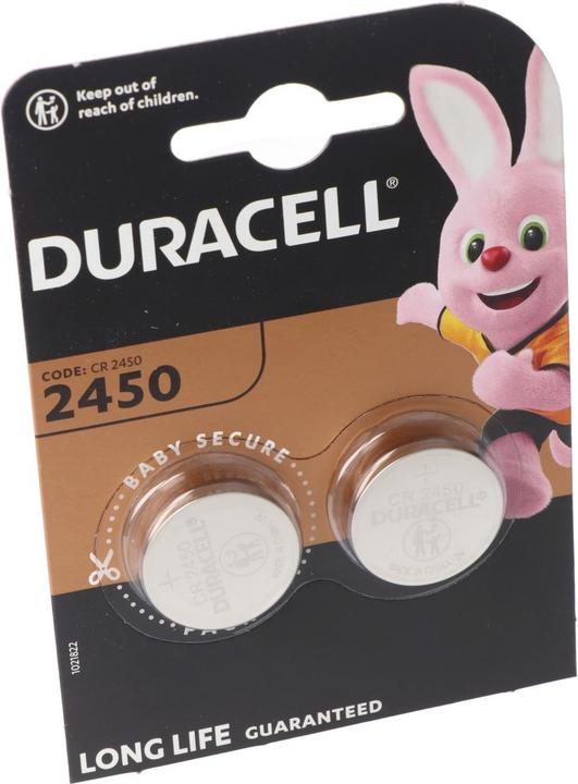 Actual product image Duracell Battery Lithium, button cell, CR2450, 3V (2 pcs., CR2450, 620 mAh)