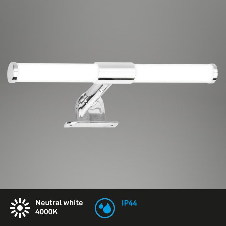 Briloner Lampada a specchio LED, cromo, IP44, LED/5W