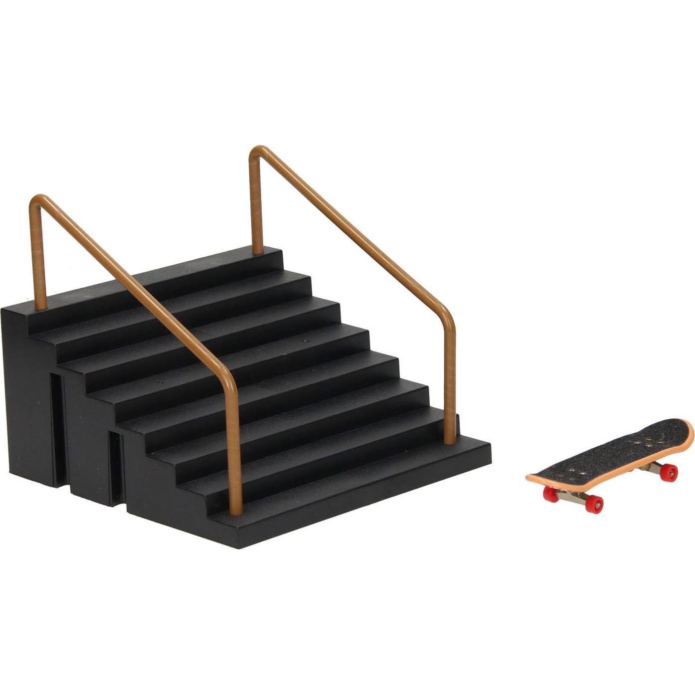Finger-Skateboard mit Stunt-Treppe