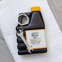 Produktbild Accentra Duschgel BATH & BODY SERVICES in Flasche in Ölkanisterform, 200ml, inkl. Schlüsselanhänger in Schrau (200 ml)