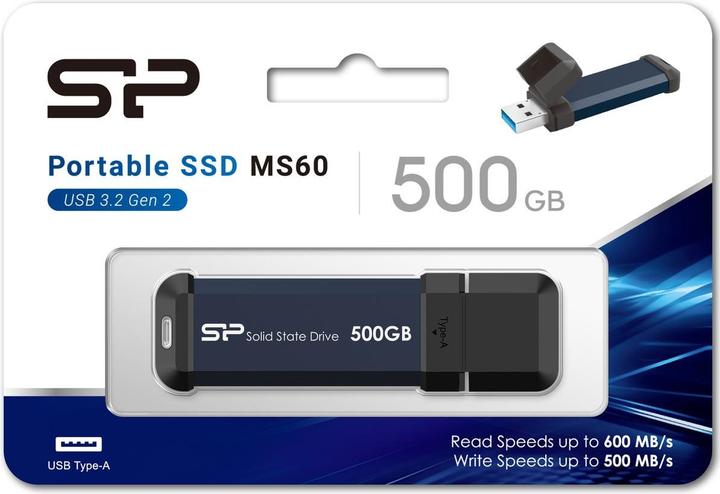 Produktbild Silicon Power Portable-Stick-SSD USB 3.2 MS60 (500 GB, USB-A)