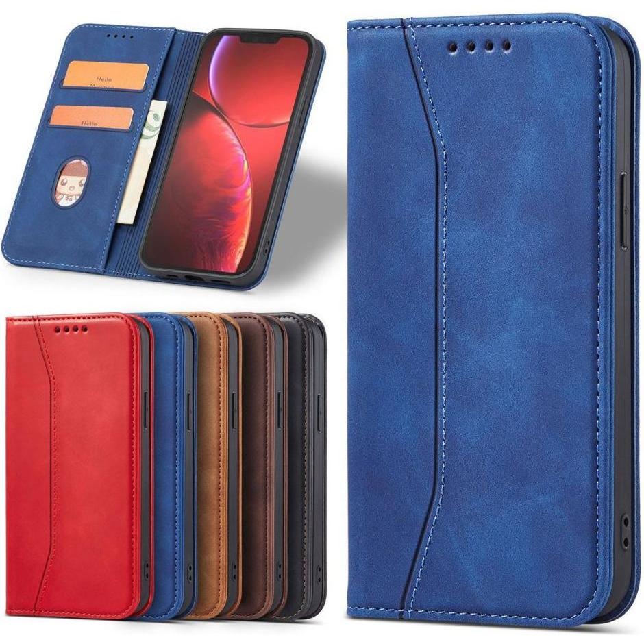 Thumbnail - Hurtel Magnet Fancy Case case for iPhone 14 Pro Max cover with flip wallet stand blue (Apple iPhone 14 Pro Max), Smartph...