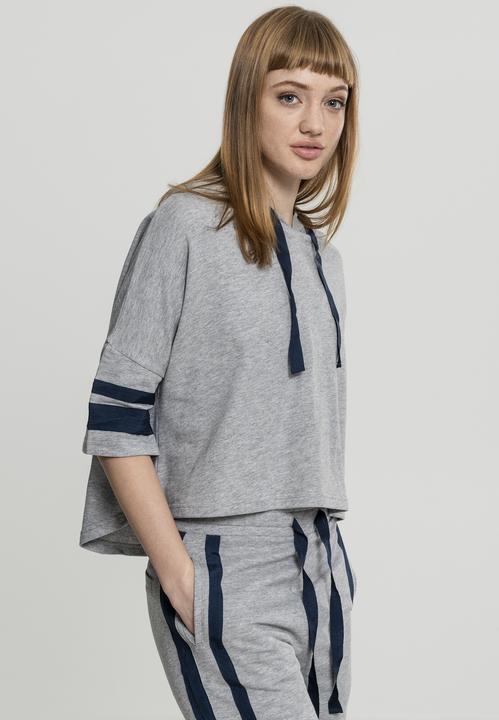 Immagine prodotto Urban Classics Felpa con cappuccio a manica corta nastrata da donna (XS)