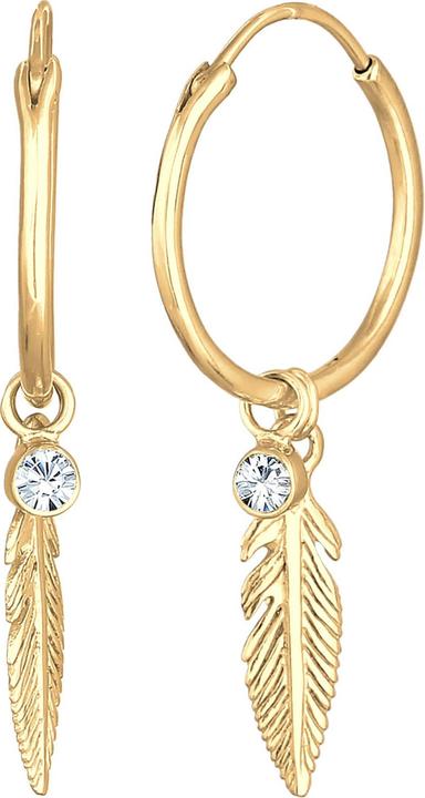 Immagine prodotto Elli Creolo, Piuma, Orecchino solitario (Cristallo di vetro, Argento 925)