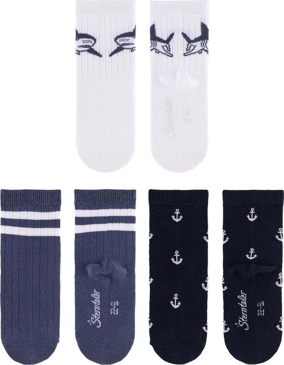 Produktbild Sterntaler Kinder Socken 3er Pack Hai (3er Pack, 23 - 26)