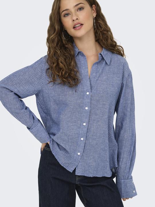 Actual product image JdY Normal geschnitten Hemdkragen Ärmelbündchen mit Knopf Voluminöser Armschnitt Hemd Hemd (XS)