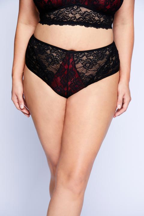 Image du produit Ulla Popken Culotte taille haute, ouverture, lanières croisées (62)