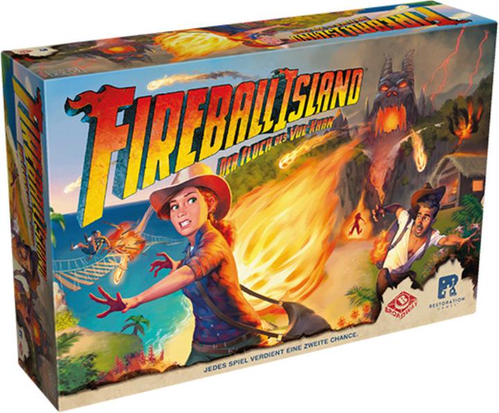 Actual product image Restoration Games ASMD0020 - Fireball Island - The Curse of Vul-Khan, board game, ages 7+ (DE edition) (German)