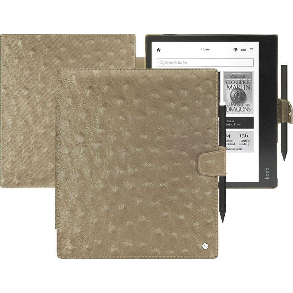 Noreve Lederschutzhülle horizontal, eReader Zubehör, Beige