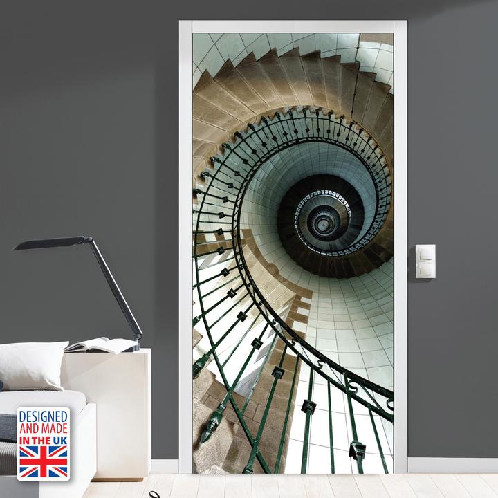 Immagine prodotto Walplus Wall Tattoo Spiral scale a chiocciola Porta Murale (90 x 200 cm)