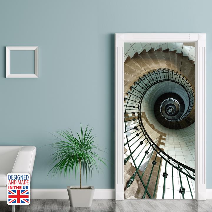 Immagine prodotto Walplus Wall Tattoo Spiral scale a chiocciola Porta Murale (90 x 200 cm)
