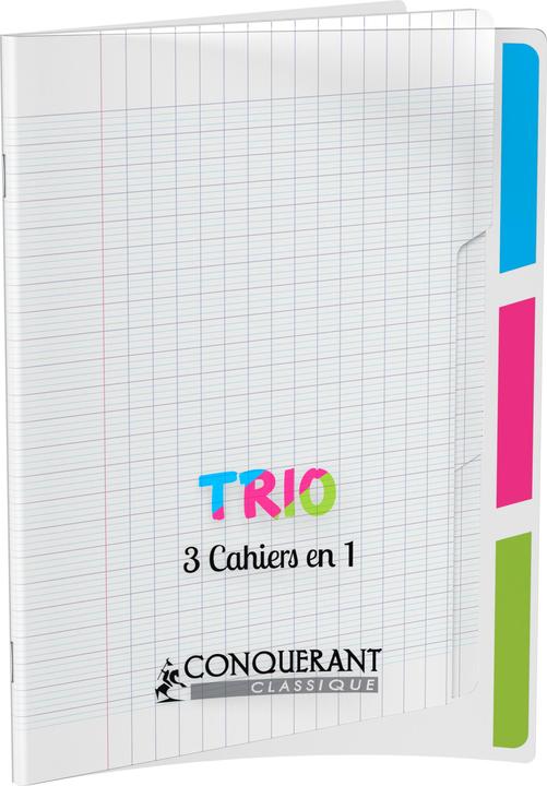 Immagine prodotto Conquerant CLASSIQUE Cahier "3 en 1", 170 x 220 mm, seyŠs (170 x 220 mm, Quadretti, Copertina morbida)