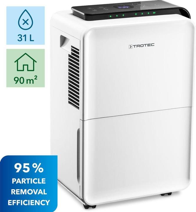 Immagine prodotto Trotec Deumidificatore a condensazione TTK 99 HEPA, Nome: TTK 99 HEPA, Adatto per l'uso (90 m², 31 l/24h)