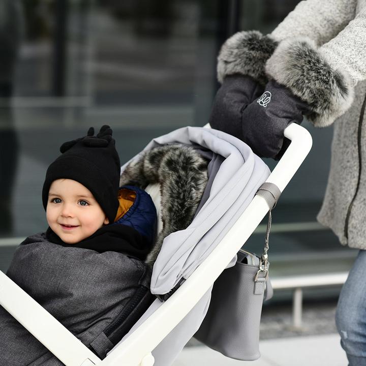 Actual product image Maylily Stroller handmuffs - Elegant light grey
