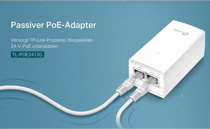 Actual product image TP-Link TL-POE2412G 24V passive PoE Injector Adapter 12W PoE Power plastic (12 W)