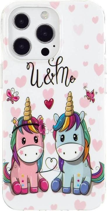 Actual product image Cover-Discount iPhone 15 Pro - Glow-in-the-Dark Silicone Case Unicorn (Apple iPhone 15 Pro)