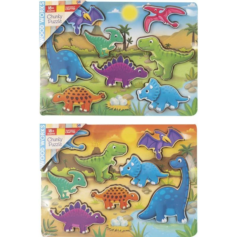 Thumbnail - HTI Toys Dinosaurier Holzpuzzle 1pc (Mix)