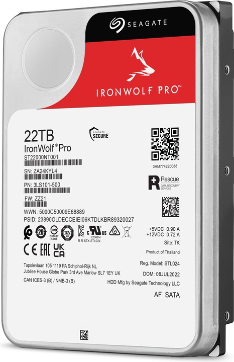 Productafbeelding Seagate IronWolf Pro High WRL (22 TB, 3.5", CMR)