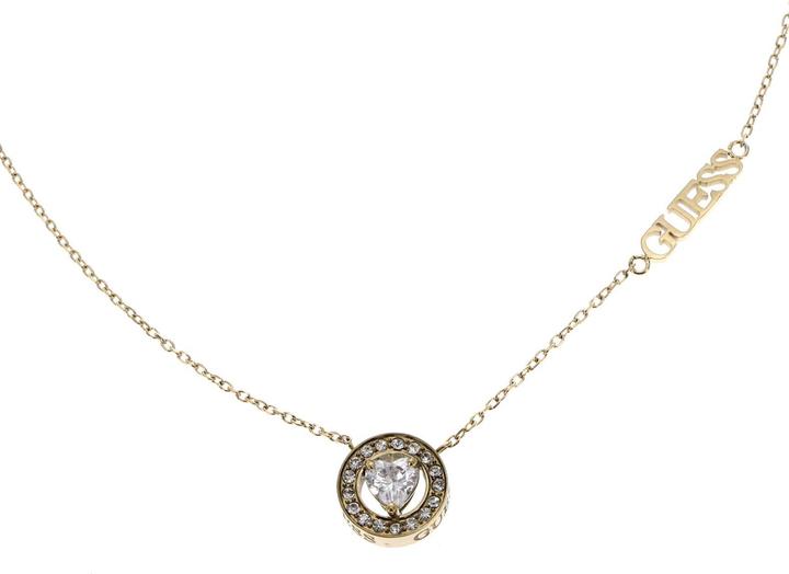 Actual product image Guess Beautiful Gold Plated Mama Non Mama Heart Necklace (Stainless steel)