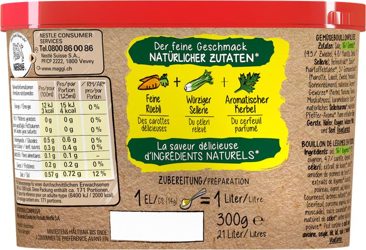 Produktbild Maggi Natural Gemüse Bouillon Pulv.