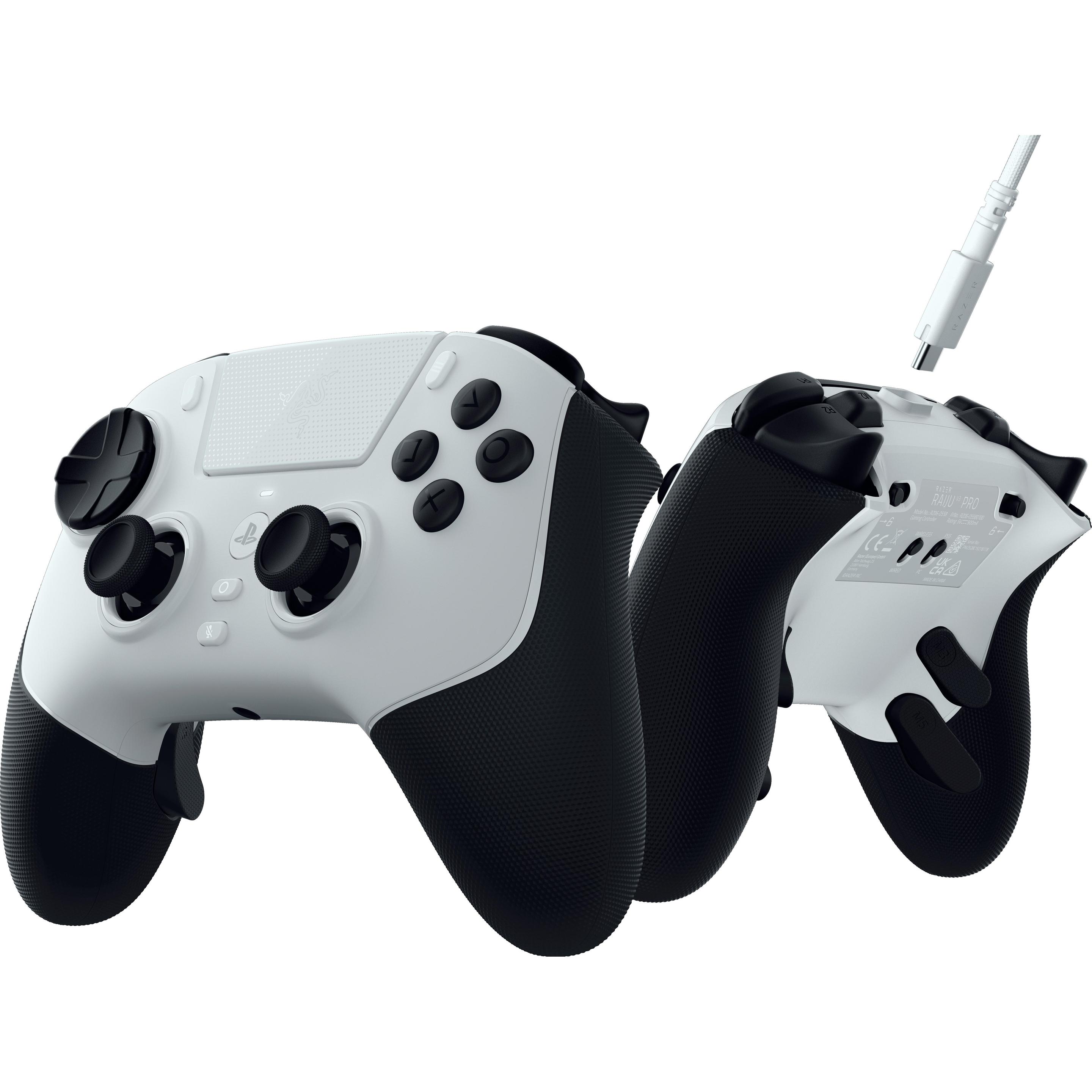 Razer Raiju V3 Pro (PS5, PC), Gaming Controller, Schwarz, Weiss