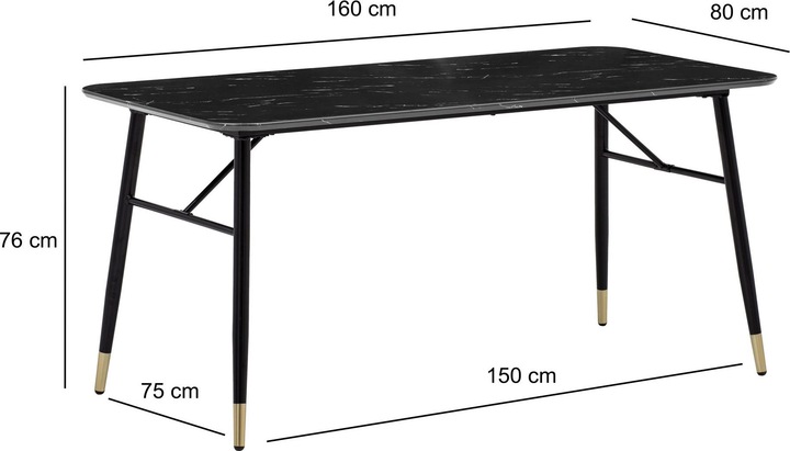 Image du produit Wohnling 160x80x76 (160 x 80 x 76 cm)