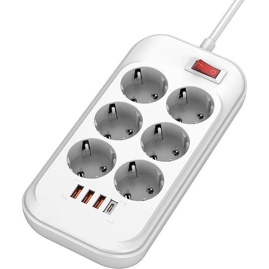 Colorway Cable Power Socket CW-CHE64PDW (2 m), Cavo di alimentazione, Bianco