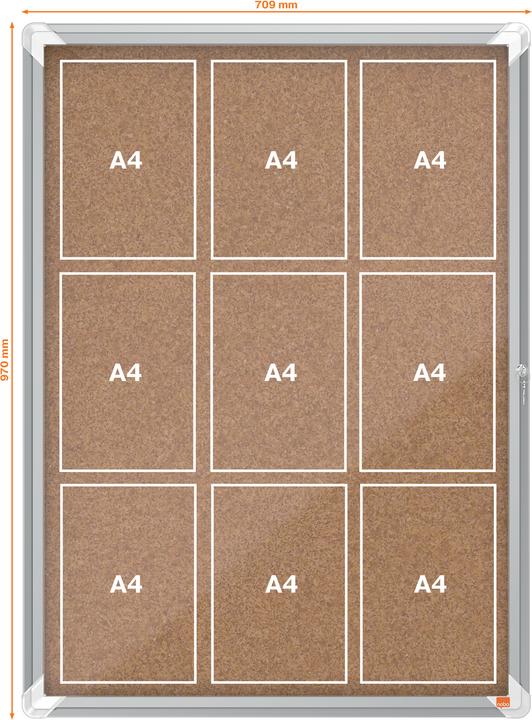 Produktbild Nobo Schaukasten Premium Plus Innenbereich Kork (Pinnwand, 21 x 30 cm)