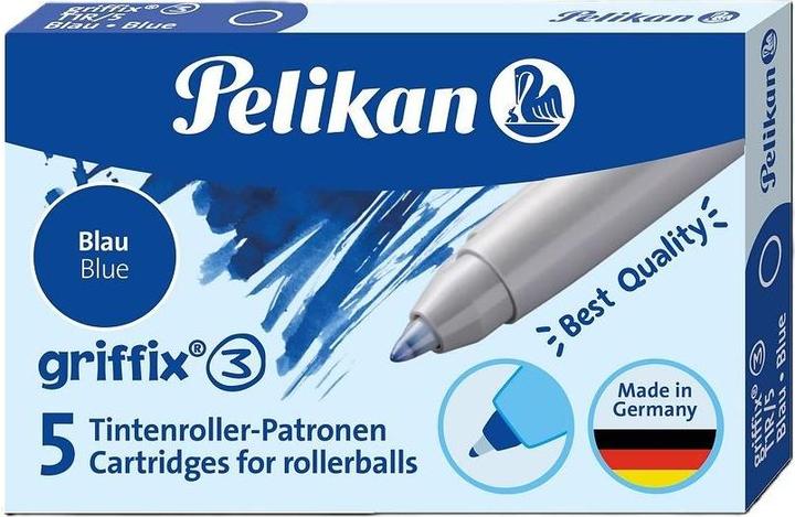Pelikan Roller cartridges Griffix (5 Piece, Blue, 0.40 mm)