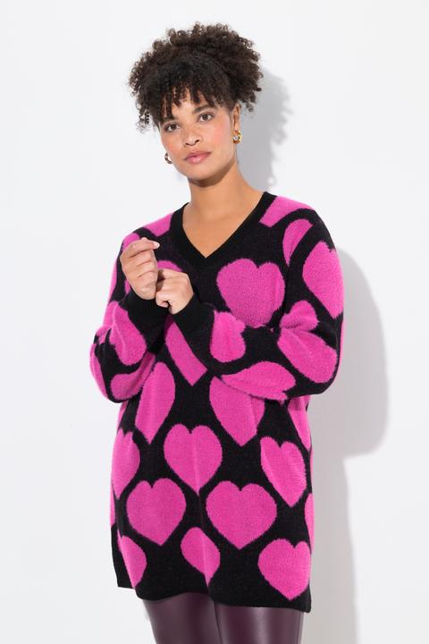 Produktbild Miamoda Pullover, weicher Feinstrick, Herzmuster (56)