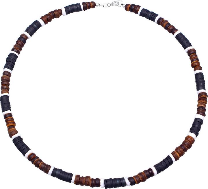 Immagine prodotto Kuzzoi Perline Heishi, Noce di cocco (Nylon, Argento 925, Conchiglia, Nessuna pietra, 42 cm)