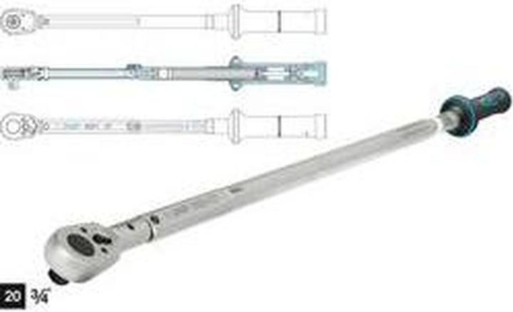 Produktbild HAZET Drehmomentschlüssel ∙ US-STANDARD 6132-1CT ∙ Nm min-max: 162.7 - 813.5 Nm ∙ lbf min-max: 120 … (3/4", 162.70 - 813.50 Nm)