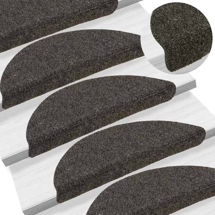 Actual product image vidaXL Step mats Self-adhesive 20 pcs. Anthracite 56x17x3 cm (56 x 17 x 3 cm)