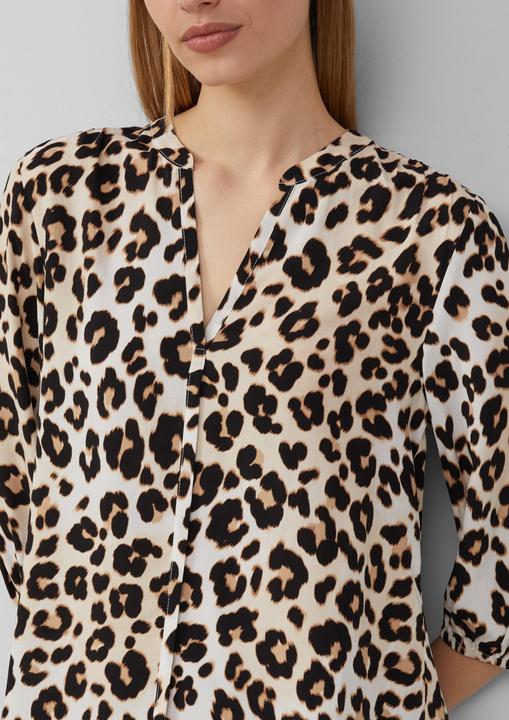 Produktbild S.Oliver Bluse Viskose-Bluse mit Leo-Muster (38)